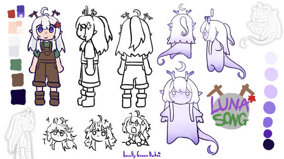 Ref sheet option with only Luna art from the lore animation.